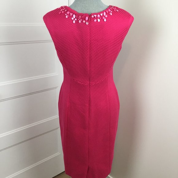 Sheath Dress. sz 8 - Fuchsia - Picture 4 of 14